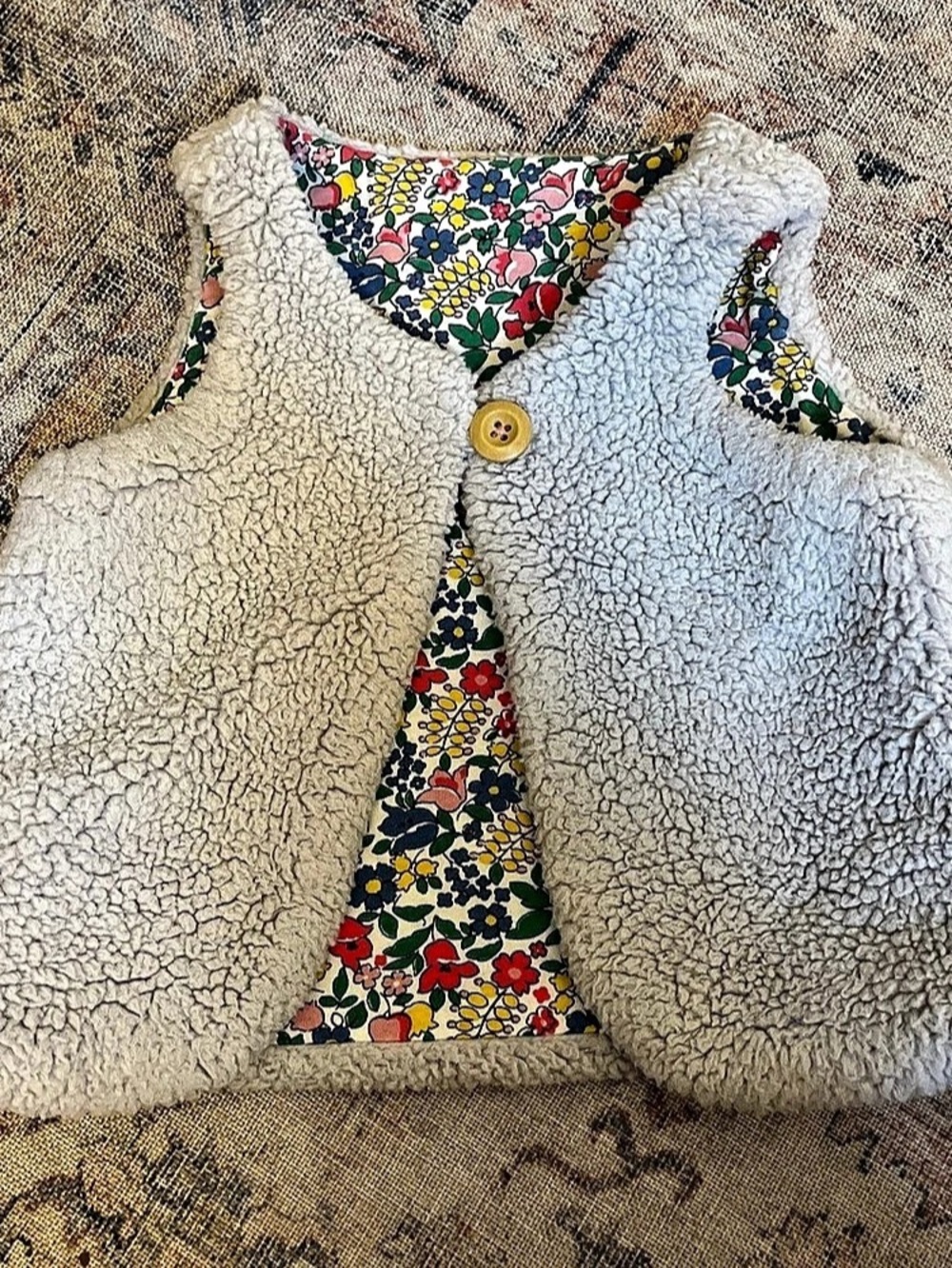 Mini Biden Kids Floral Reversible Vest